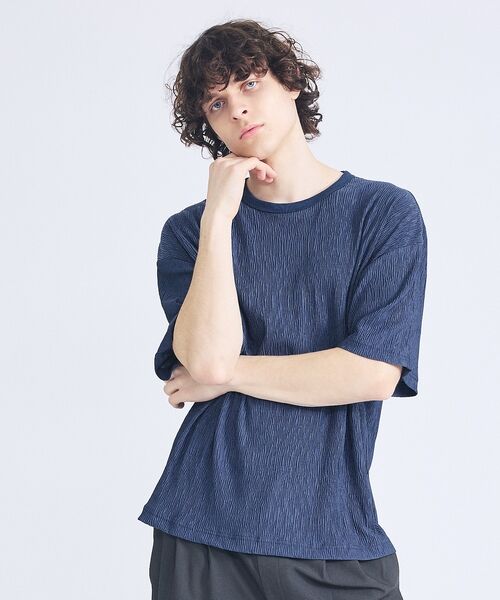 ABAHOUSE / アバハウス Tシャツ | エアプリーツ ストレッチ 半袖Tシャツ / オーバーサイズ | 詳細12