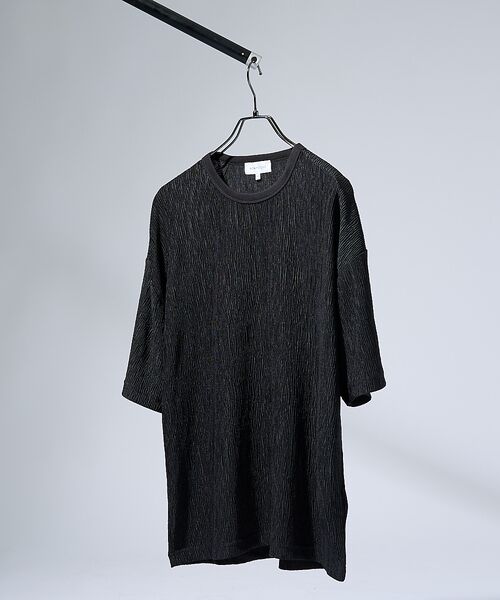 ABAHOUSE / アバハウス Tシャツ | エアプリーツ ストレッチ 半袖Tシャツ / オーバーサイズ | 詳細10