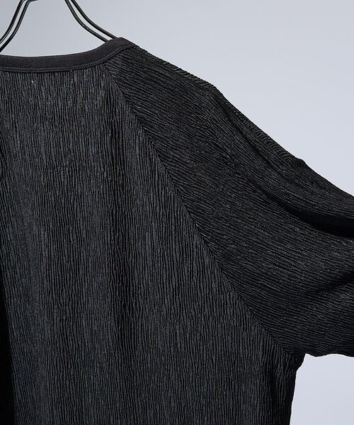 ABAHOUSE / アバハウス Tシャツ | エアプリーツ ストレッチ 半袖Tシャツ / オーバーサイズ | 詳細13