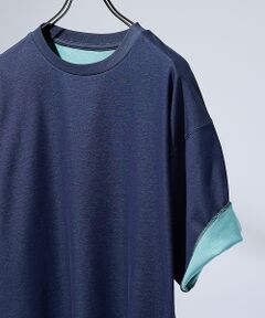 ABAHOUSE / アバハウス Tシャツ | 【リバーシブル配色】バックメッシュ 半袖Ｔシャツ / オーバーサイズ