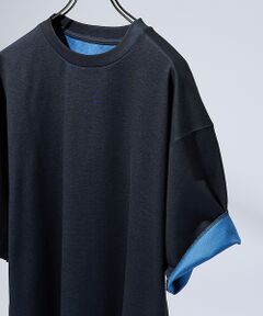 ABAHOUSE / アバハウス Tシャツ | 【リバーシブル配色】バックメッシュ 半袖Ｔシャツ / オーバーサイズ