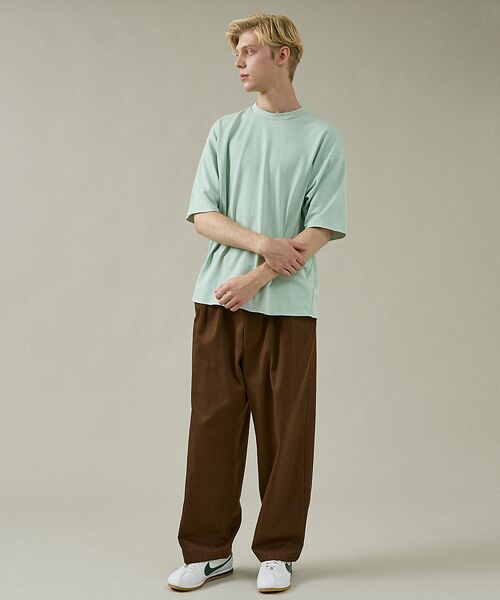 ABAHOUSE / アバハウス Tシャツ | 【リバーシブル配色】バックメッシュ 半袖Tシャツ / オーバーサイズ | 詳細1