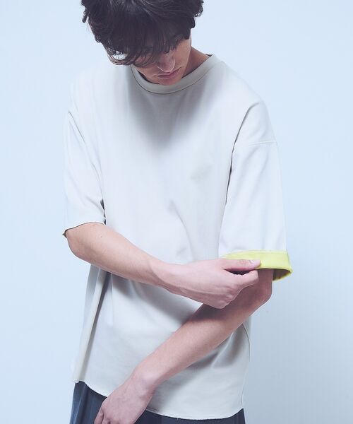 ABAHOUSE / アバハウス Tシャツ | 【リバーシブル配色】バックメッシュ 半袖Tシャツ / オーバーサイズ | 詳細13