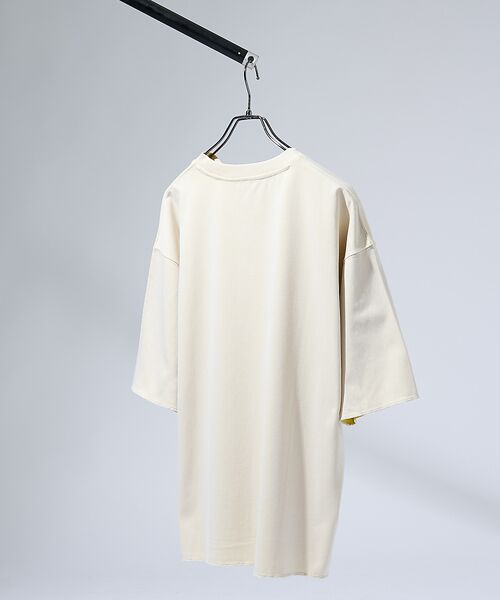 ABAHOUSE / アバハウス Tシャツ | 【リバーシブル配色】バックメッシュ 半袖Tシャツ / オーバーサイズ | 詳細3