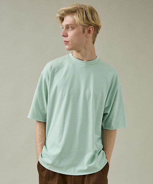 ABAHOUSE / アバハウス Tシャツ | 【リバーシブル配色】バックメッシュ 半袖Tシャツ / オーバーサイズ | 詳細14