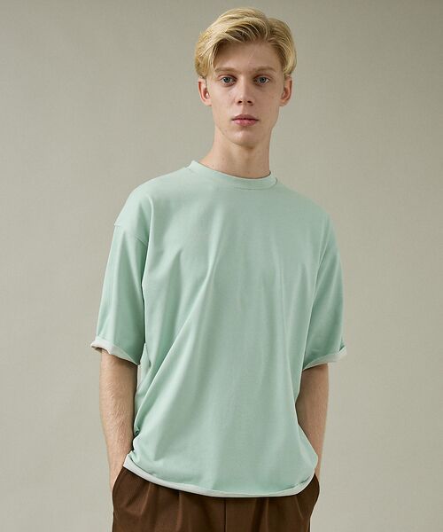 ABAHOUSE / アバハウス Tシャツ | 【リバーシブル配色】バックメッシュ 半袖Tシャツ / オーバーサイズ | 詳細15