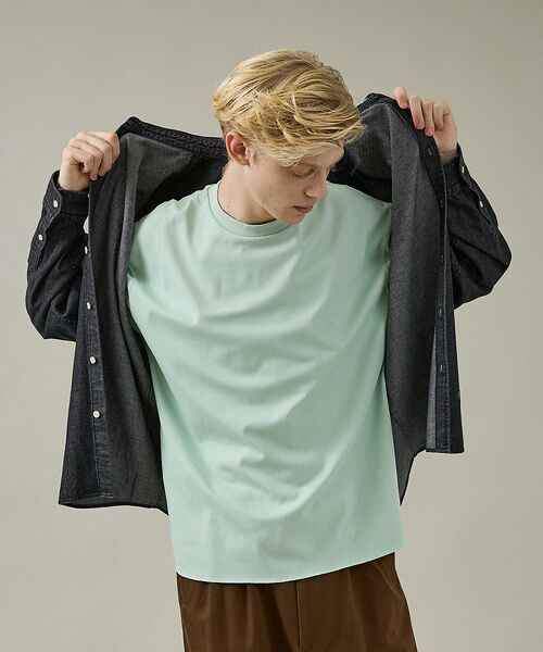 ABAHOUSE / アバハウス Tシャツ | 【リバーシブル配色】バックメッシュ 半袖Tシャツ / オーバーサイズ | 詳細16