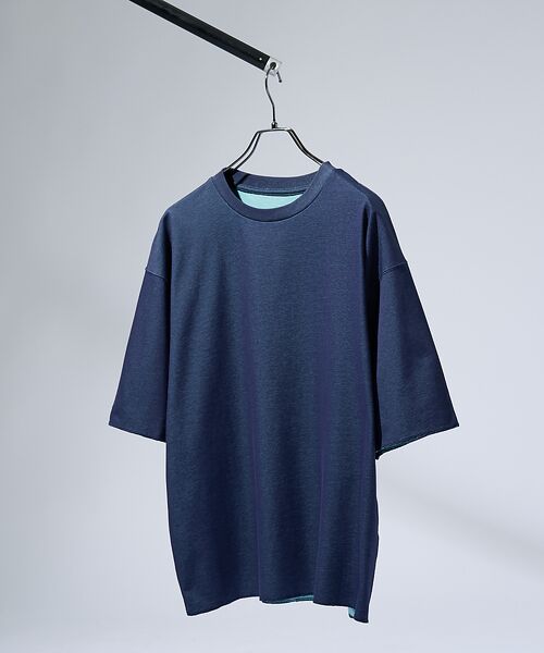 ABAHOUSE / アバハウス Tシャツ | 【リバーシブル配色】バックメッシュ 半袖Tシャツ / オーバーサイズ | 詳細19