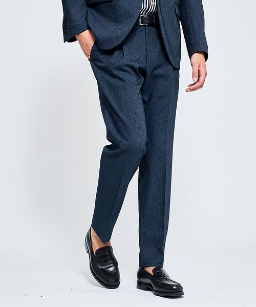 ABAHOUSE / アバハウス スラックス・ドレスパンツ | 【セットアップ対応】デニムライク ワンタック イージースラックス / 2WAYス | 詳細19