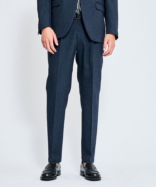 ABAHOUSE / アバハウス スラックス・ドレスパンツ | 【セットアップ対応】デニムライク ワンタック イージースラックス / 2WAYス | 詳細11