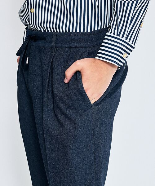 ABAHOUSE / アバハウス スラックス・ドレスパンツ | 【セットアップ対応】デニムライク ワンタック イージースラックス / 2WAYス | 詳細15