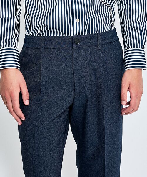 ABAHOUSE / アバハウス スラックス・ドレスパンツ | 【セットアップ対応】デニムライク ワンタック イージースラックス / 2WAYス | 詳細16