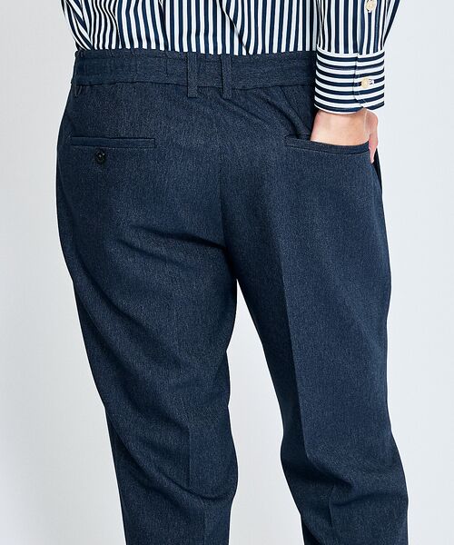 ABAHOUSE / アバハウス スラックス・ドレスパンツ | 【セットアップ対応】デニムライク ワンタック イージースラックス / 2WAYス | 詳細17