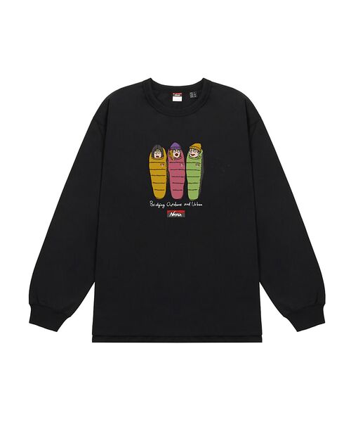ABAHOUSE/アバハウス 【NANGA / ナンガ】ECO HYBRID L/S TEE/ロングTシャツ/ ブラック L ABAHOUSE/アバハウス 【NANGA / ナンガ】ECO HYBRID L/S TEE/ロングTシャツ/ ブラック L