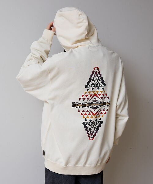 ABAHOUSE/アバハウス 【PENDLETON/ペンドルトン】Back Print Zip Up Hood アイボリー M ABAHOUSE/アバハウス 【PENDLETON/ペンドルトン】Back Print Zip Up Hood アイボリー M