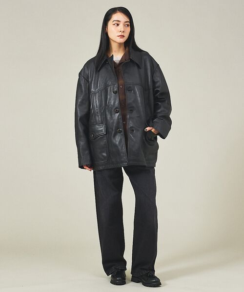 ABAHOUSE / アバハウス レザーブルゾン・ジャケット | 【TOWNCRAFT / タウンクラフト】LEATHER RANCHER COA | 詳細3