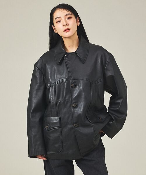 ABAHOUSE / アバハウス レザーブルゾン・ジャケット | 【TOWNCRAFT / タウンクラフト】LEATHER RANCHER COA | 詳細5