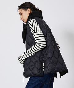 ABAHOUSE / アバハウス ベスト | 【TAION/タイオン】ミリタリー VネックWジップ ダウンベスト-ソフトシェル