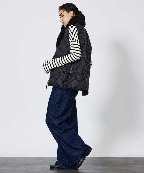 ABAHOUSE / アバハウス ベスト | 【TAION/タイオン】ミリタリー VネックWジップ ダウンベスト-ソフトシェル | 詳細1