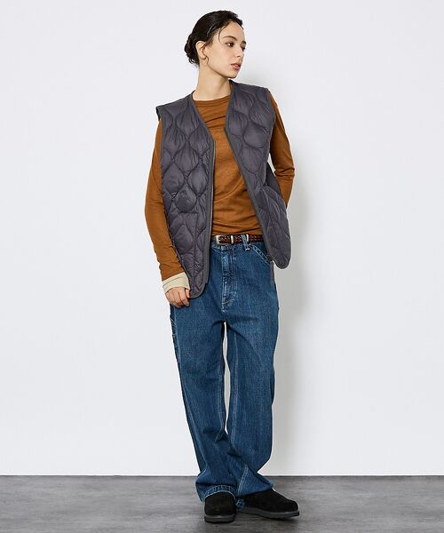 ABAHOUSE / アバハウス ベスト | 【TAION/タイオン】ミリタリー VネックWジップ ダウンベスト-ソフトシェル | 詳細21