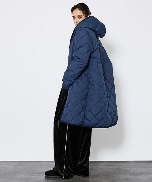 ABAHOUSE / アバハウス ダウンジャケット・ベスト | 【TAION / タイオン】シティ リバーシブル パイピングフード ダウン×ボア | 詳細1