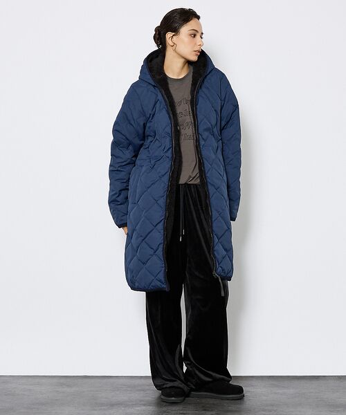 ABAHOUSE / アバハウス ダウンジャケット・ベスト | 【TAION / タイオン】シティ リバーシブル パイピングフード ダウン×ボア | 詳細2