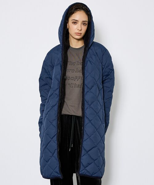 ABAHOUSE / アバハウス ダウンジャケット・ベスト | 【TAION / タイオン】シティ リバーシブル パイピングフード ダウン×ボア | 詳細3