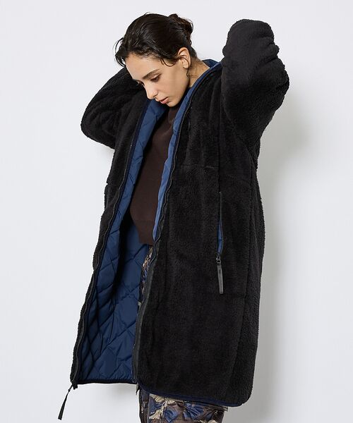 ABAHOUSE / アバハウス ダウンジャケット・ベスト | 【TAION / タイオン】シティ リバーシブル パイピングフード ダウン×ボア | 詳細5