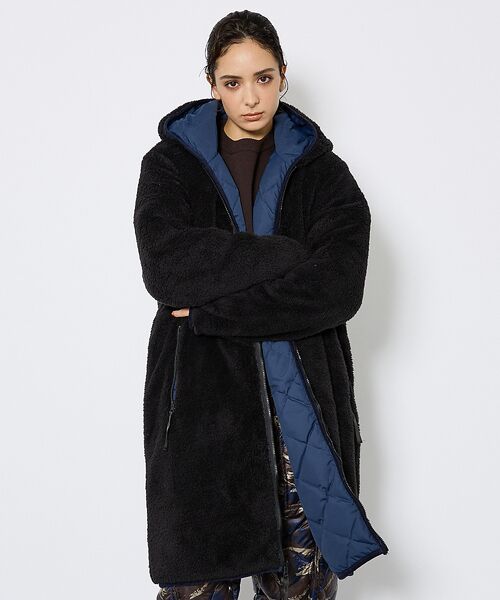 ABAHOUSE / アバハウス ダウンジャケット・ベスト | 【TAION / タイオン】シティ リバーシブル パイピングフード ダウン×ボア | 詳細6