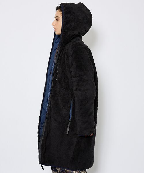 ABAHOUSE / アバハウス ダウンジャケット・ベスト | 【TAION / タイオン】シティ リバーシブル パイピングフード ダウン×ボア | 詳細7