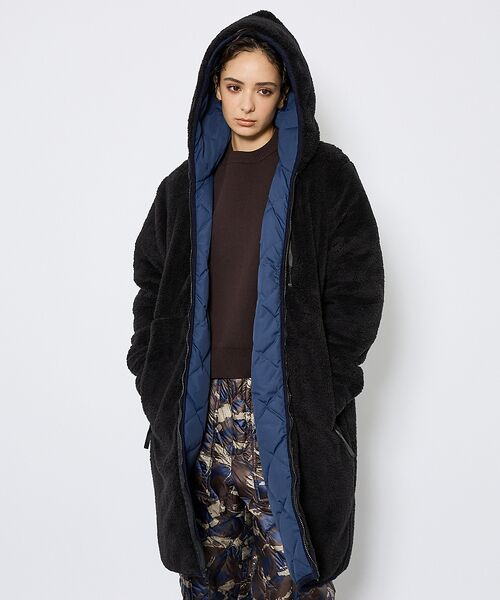 ABAHOUSE / アバハウス ダウンジャケット・ベスト | 【TAION / タイオン】シティ リバーシブル パイピングフード ダウン×ボア | 詳細8