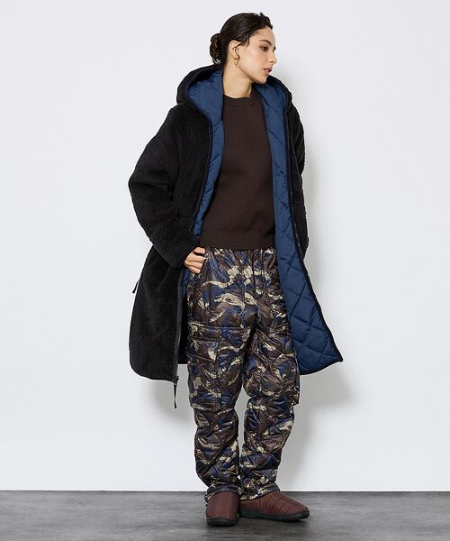 ABAHOUSE / アバハウス ダウンジャケット・ベスト | 【TAION / タイオン】シティ リバーシブル パイピングフード ダウン×ボア | 詳細9