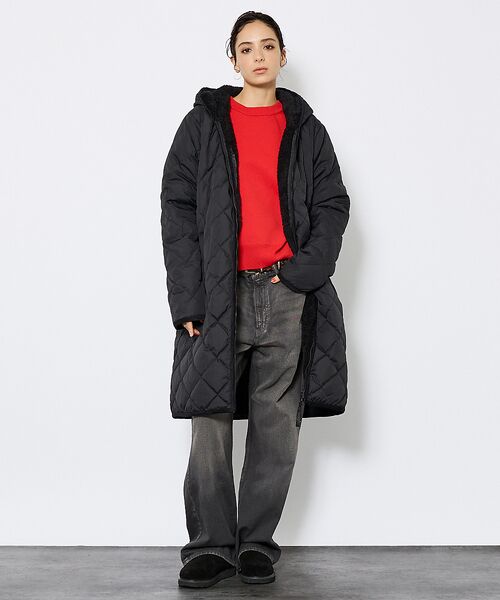 ABAHOUSE / アバハウス ダウンジャケット・ベスト | 【TAION / タイオン】シティ リバーシブル パイピングフード ダウン×ボア | 詳細12