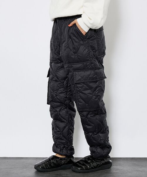ABAHOUSE / アバハウス パンツ | 【TAION / タイオン】ミリタリー カーゴ ダウンパンツ/防寒/保温性/ユニ(ブラック)