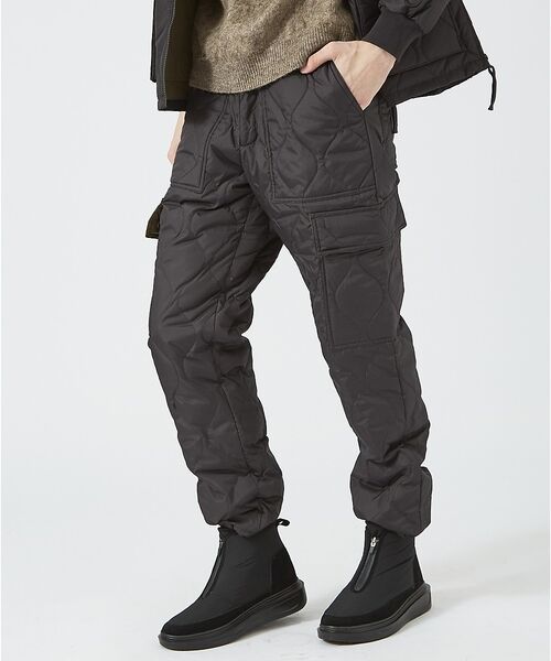 ABAHOUSE / アバハウス パンツ | 【TAION / タイオン】MILITARY CARGO DOWN PANTS/(ブラック)