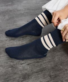 ABAHOUSE / アバハウス ソックス | 【YUQRI/ユクリ】Walky/ラインソックス/靴下/消臭機能【WEB限定】