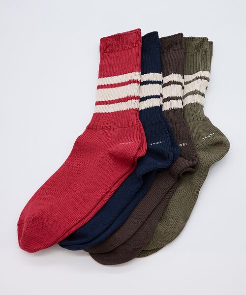 ABAHOUSE / アバハウス ソックス | 【YUQRI/ユクリ】Walky/ラインソックス/靴下/消臭機能【WEB限定】 | 詳細1