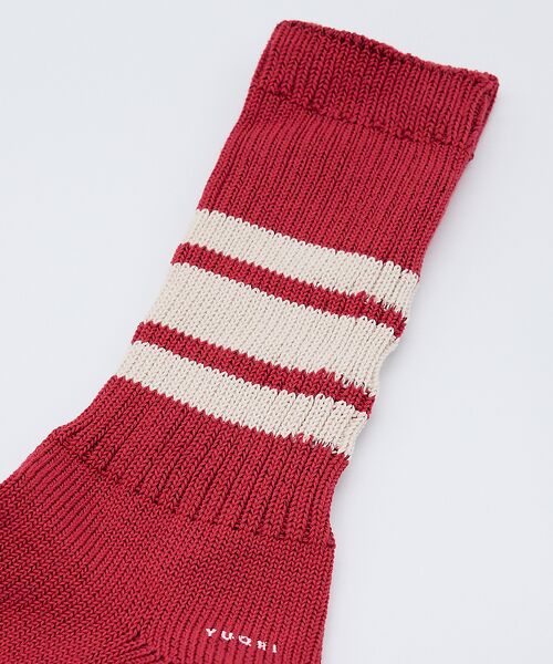 ABAHOUSE / アバハウス ソックス | 【YUQRI/ユクリ】Walky/ラインソックス/靴下/消臭機能【WEB限定】 | 詳細2