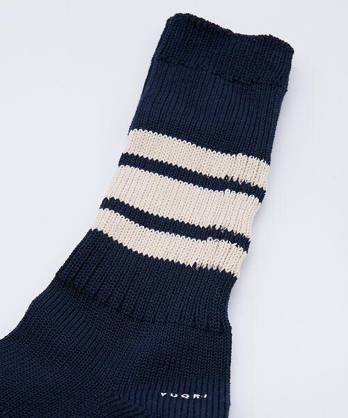 ABAHOUSE / アバハウス ソックス | 【YUQRI/ユクリ】Walky/ラインソックス/靴下/消臭機能【WEB限定】 | 詳細5