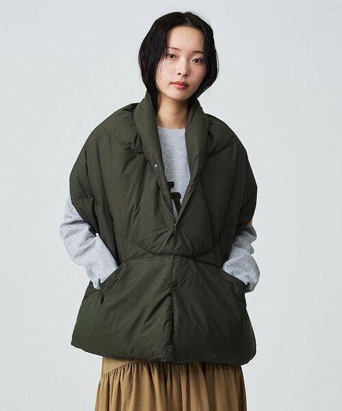 ABAHOUSE/アバハウス 【NENGA/ナンガ】DOWN PONCHO MUFFLER/マフラー/ダウン/ カーキ F ABAHOUSE/アバハウス 【NENGA/ナンガ】DOWN PONCHO MUFFLER/マフラー/ダウン/ カーキ F