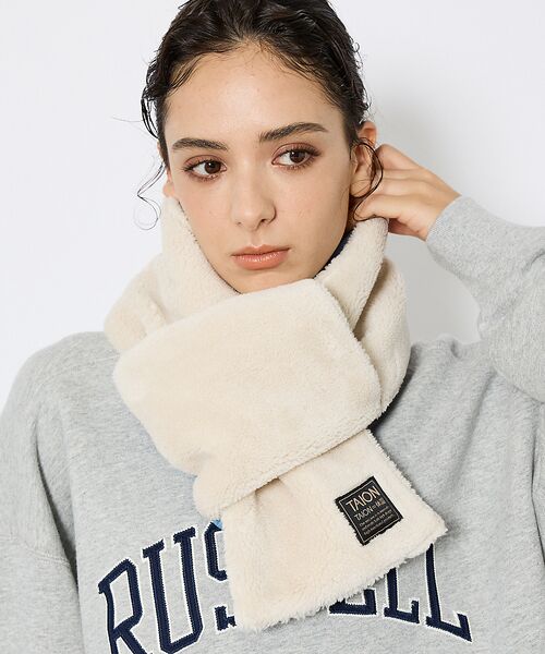 ABAHOUSE / アバハウス マフラー・ショール・スヌード・ストール | 【TAION / タイオン】ミリタリー リバーシブル ダウンマフラー/デニム/リ | 詳細2