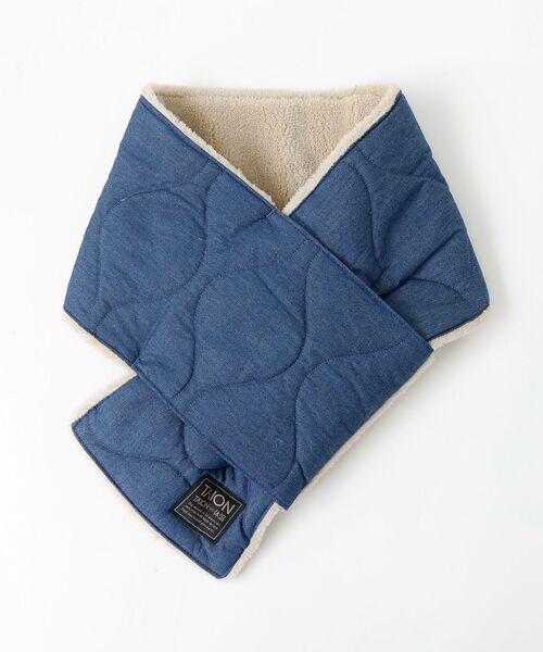 ABAHOUSE / アバハウス マフラー・ショール・スヌード・ストール | 【TAION / タイオン】ミリタリー リバーシブル ダウンマフラー/デニム/リ | 詳細6