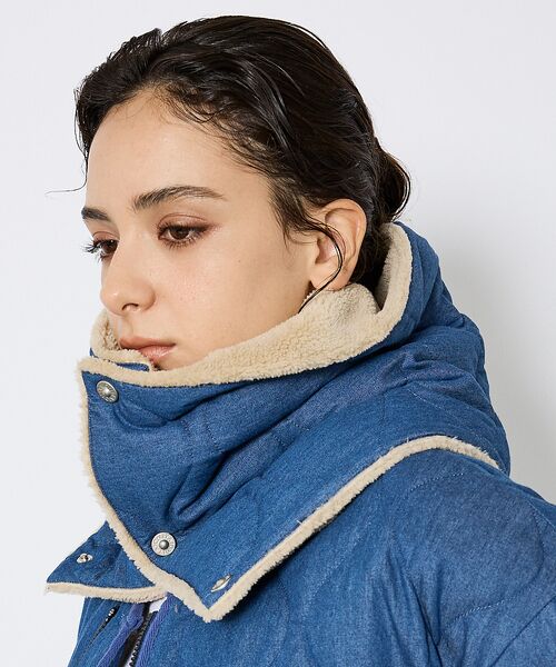 ABAHOUSE / アバハウス マフラー・ショール・スヌード・ストール | 【TAION / タイオン】ミリタリー リバーシブル ダウンネックウォーマー/リ | 詳細1