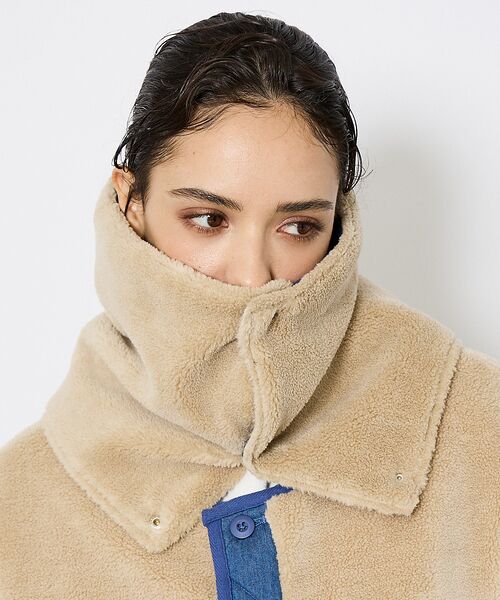 ABAHOUSE / アバハウス マフラー・ショール・スヌード・ストール | 【TAION / タイオン】ミリタリー リバーシブル ダウンネックウォーマー/リ | 詳細2