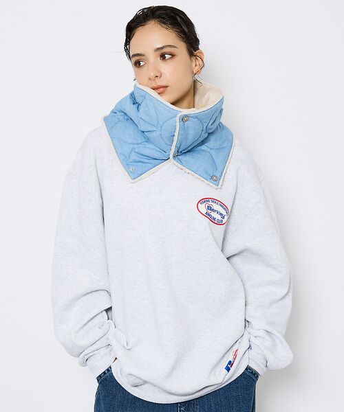 ABAHOUSE / アバハウス マフラー・ショール・スヌード・ストール | 【TAION / タイオン】ミリタリー リバーシブル ダウンネックウォーマー/リ | 詳細6