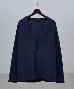 ABAHOUSE / アバハウス カーディガン・ボレロ | ダブルジャージ 鹿の子 ワンボタンカーディガン