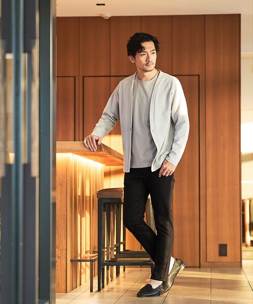 ABAHOUSE / アバハウス カーディガン・ボレロ | ダブルジャージ 鹿の子 ワンボタンカーディガン | 詳細4