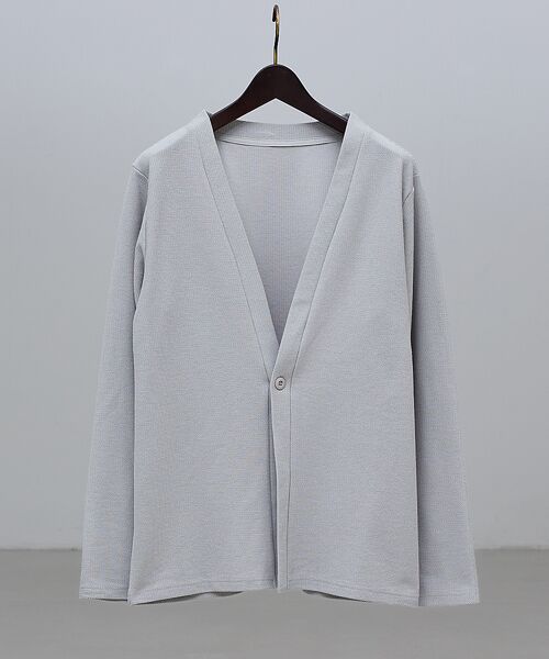 ABAHOUSE / アバハウス カーディガン・ボレロ | ダブルジャージ 鹿の子 ワンボタンカーディガン | 詳細5