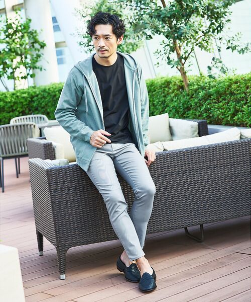 ABAHOUSE / アバハウス パーカー | ダブルジャージ 鹿の子 ジップパーカー | 詳細4