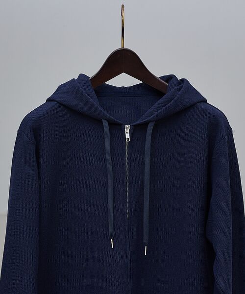ABAHOUSE / アバハウス パーカー | ダブルジャージ 鹿の子 ジップパーカー | 詳細10